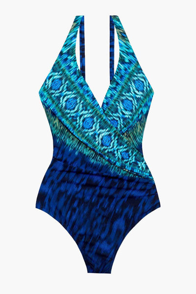 Miraclesuit Alhambra Wrapsody Swimsuit 6553849 Blue Multi