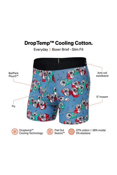 SAXX Droptemp Cool Cotton Boxer Brief SXBB44-BCC