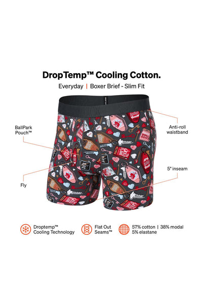 SAXX Droptemp Cool Cotton Boxer Brief SXBB44-NTG