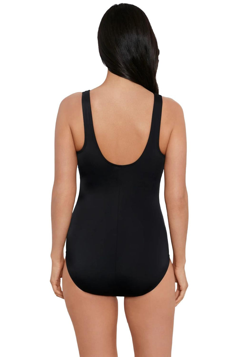 Shapesolver Sport By Penbrooke
High Neck Tank One Piece Swimsuit In Dotted Line 70100019