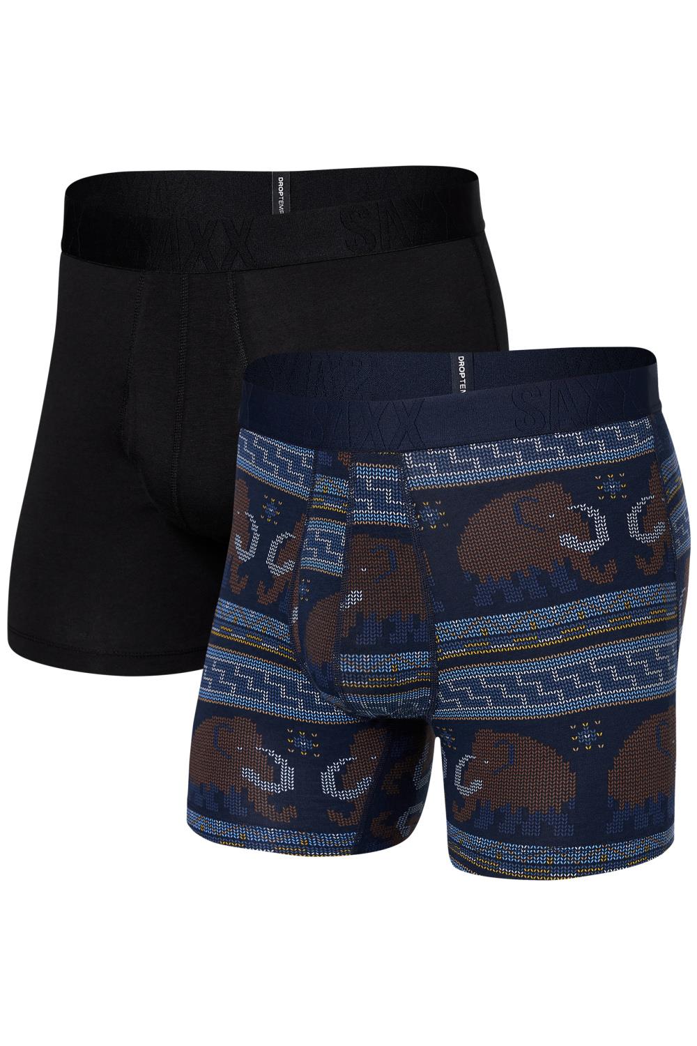 SAXX Droptemp Cooling Cotton Boxer Briefs SXPP2W-WMB