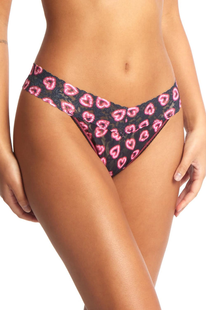 Hanky Panky Holiday Printed Original Rise Rolled Thong PR4811P Text Me
