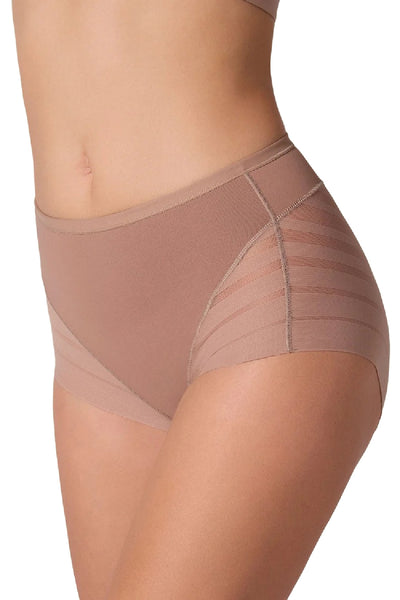 Leonisa Lace Stripe Undetectable Classic Shaper, Brown (012903)