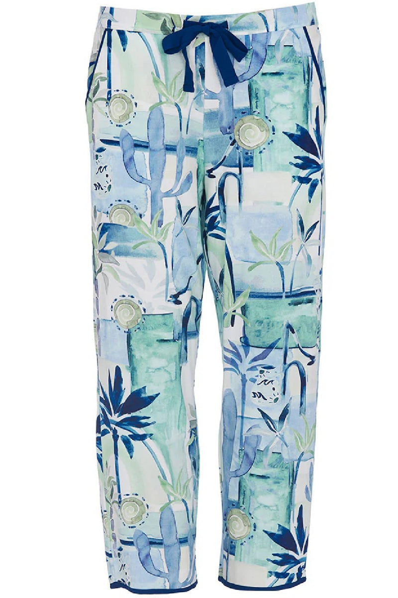 Cyberjammies Harriet Womens Jersey PJ Set, Watercolour Landscape Print (0718)