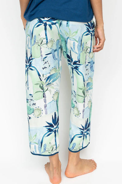 Cyberjammies Harriet Womens Jersey PJ Set, Watercolour Landscape Print (0718)