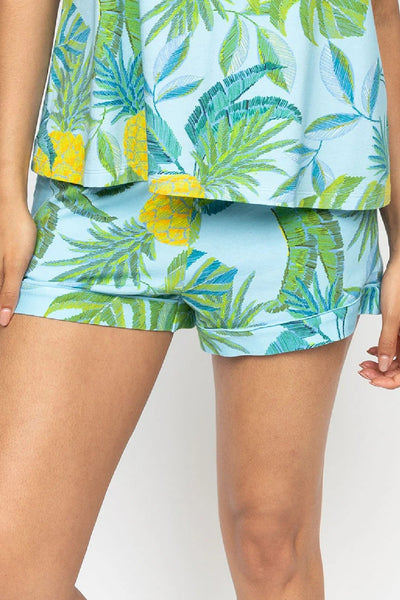 Cyberjammies Paige Jersey Shorts, Pineapple Print (0768)