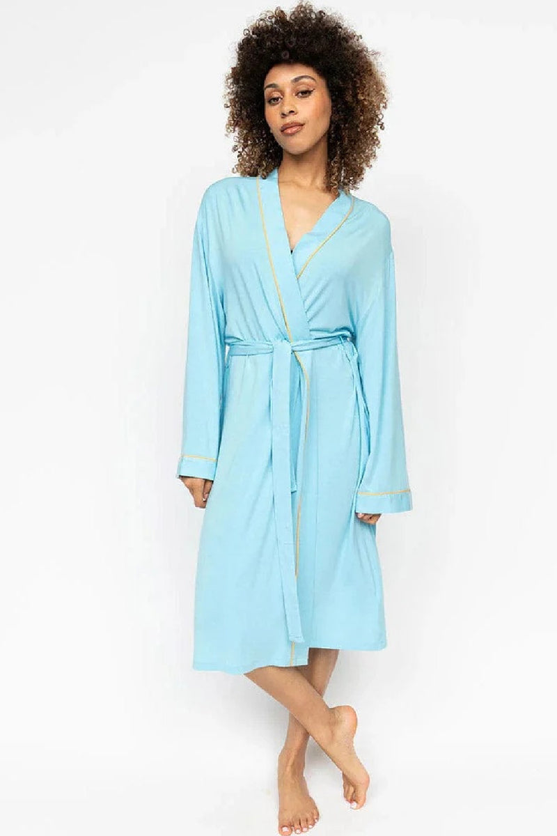 Cyberjammies Paige Jersey Short Robe, Blue (0775)