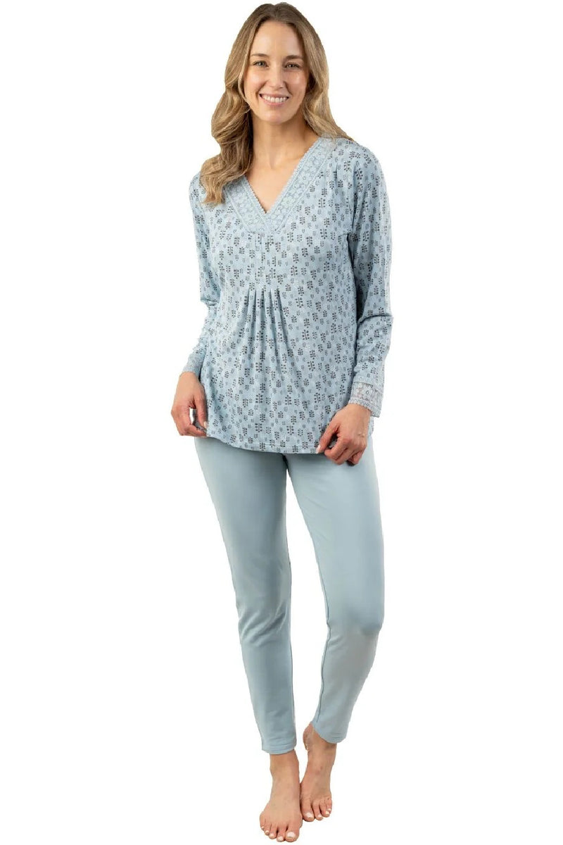 Patricia Starlight Two Piece PJ Set, Blue Multi (121-1)