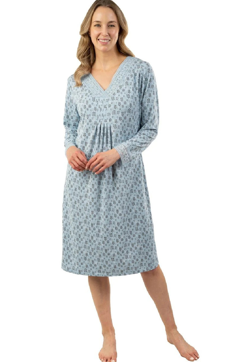 Patricia Starlight Nightshirt 42", Blue Multi (121-2)