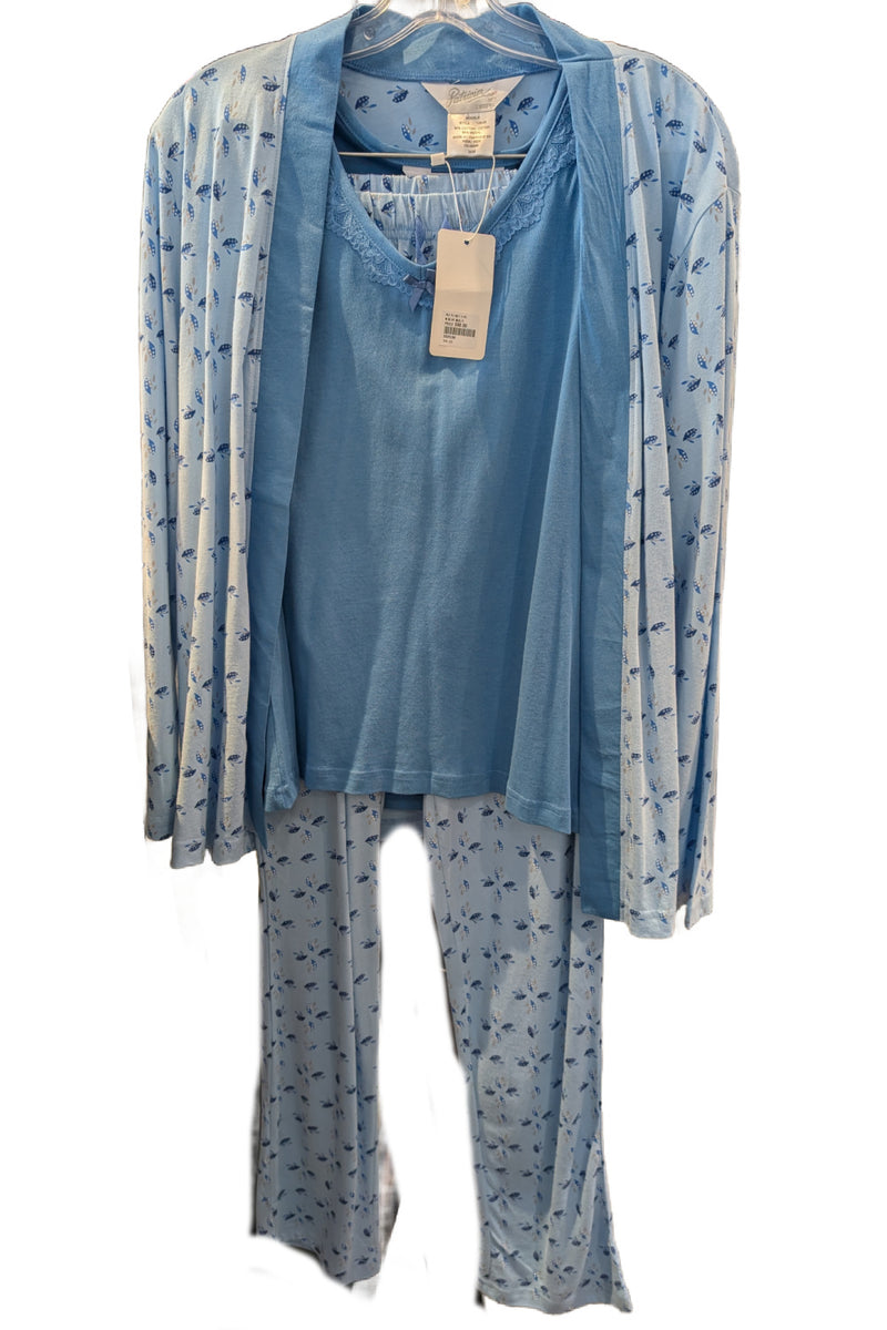 Patricia 3 Piece PJ Set, Blue Multi (126-22)