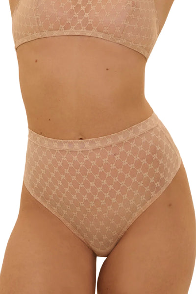 Simone Perele Plume High Waist Shaper Thong, Peau Rose (1G4709)