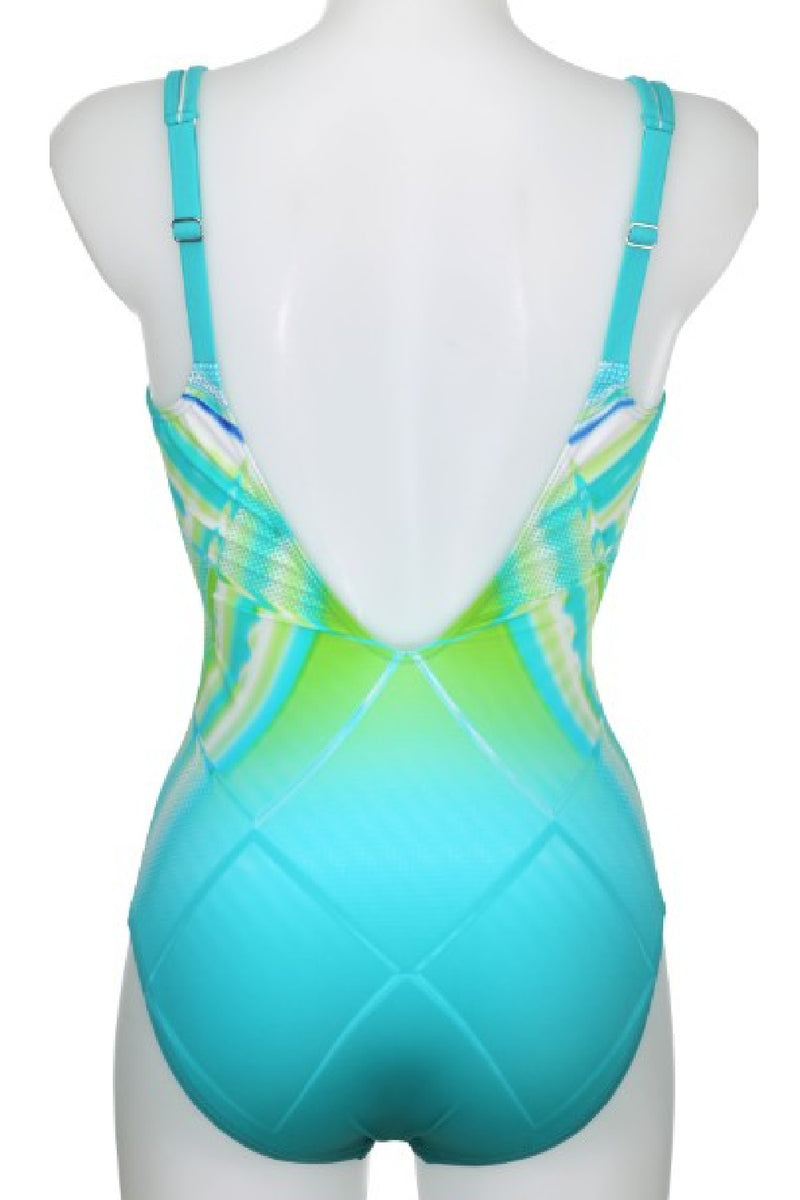 Sunflair V-Neck Swimsuit, Turquoise (22039)