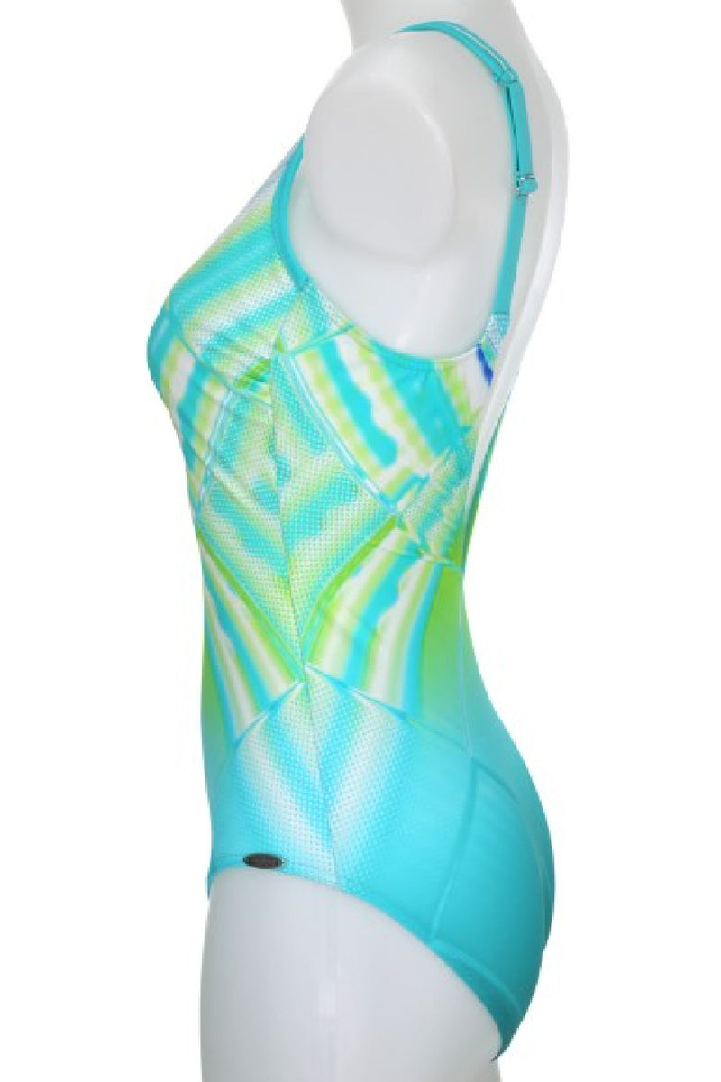 Sunflair V-Neck Swimsuit, Turquoise (22039)