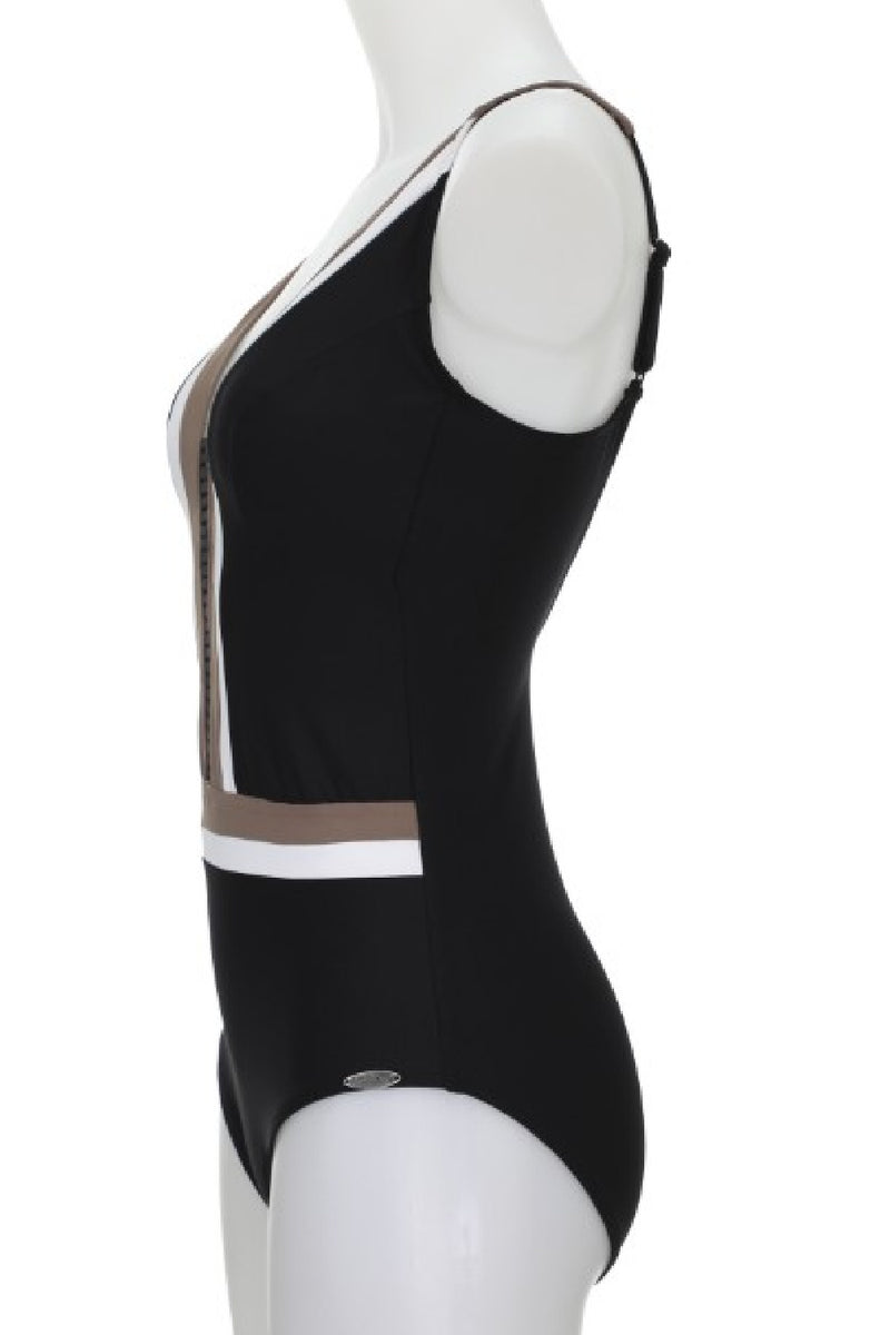 Sunflair V-Neck Swimsuit, Blue (22057)