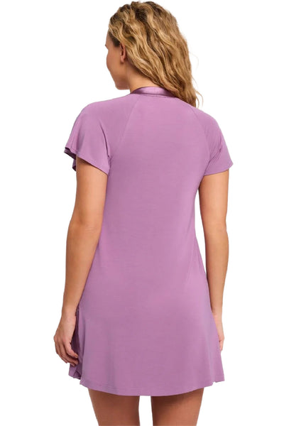 Fleur't Essentials Fluttered Sleeve Nightshirt, Berry Glaze (638)