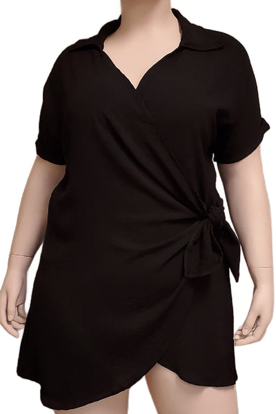 Cover Me Melrose Bay Side Tie Dress, Black (26052537)