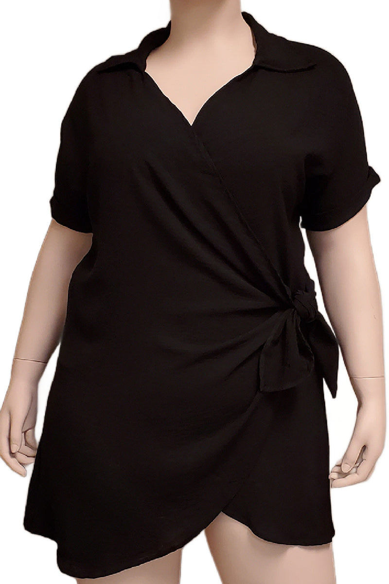 Cover Me Melrose Bay Side Tie Dress, Black (26052537)