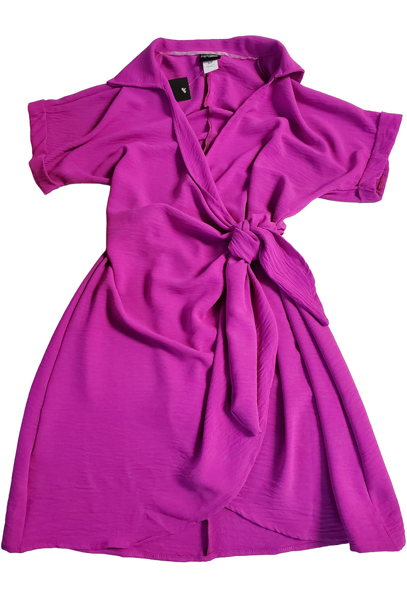 Cover Me Melrose Bay Side Tie Dress, Fushia (26052537)
