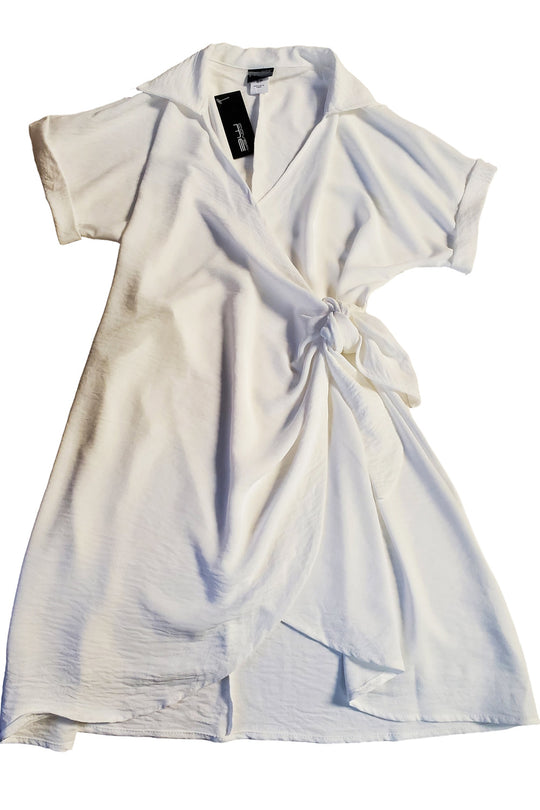Cover Me Melrose Bay Side Tie Dress, White (26052537)