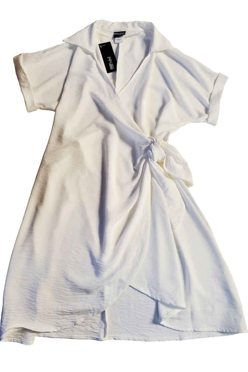 Cover Me Melrose Bay Side Tie Dress, White (26052537)