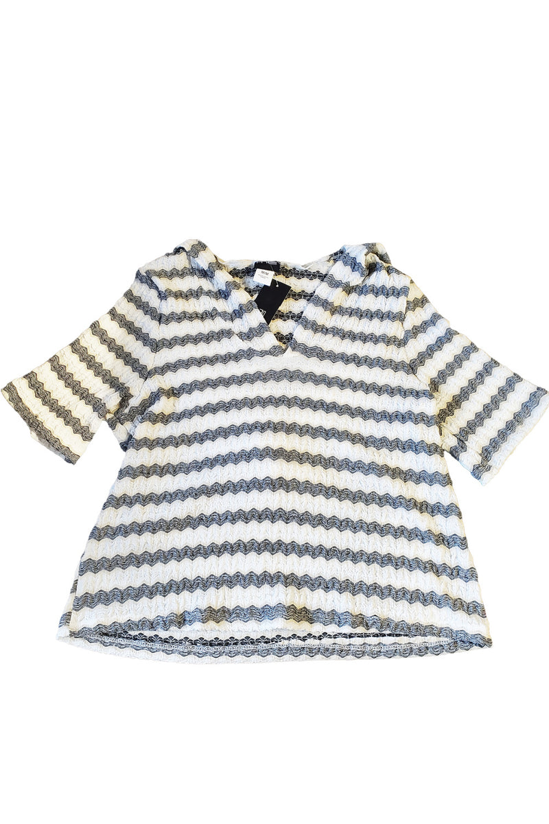 Cover Me Cape Breton Cover Up Top, Black/White (26052853)