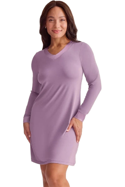 Fleur't Modest  Long Sleeve Nightshirt, Verbena (639)