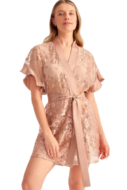 Rya Golden Hour Short Robe, Rose Gold (1119)