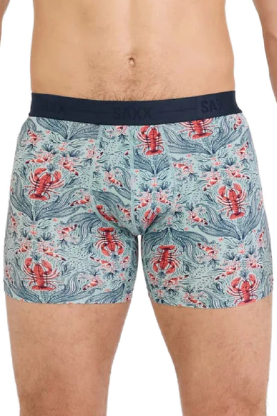 SAXX Smooth Luxe Micro Modal Boxer, 26S15BB-LFM (Lobster Flourish-Mint)