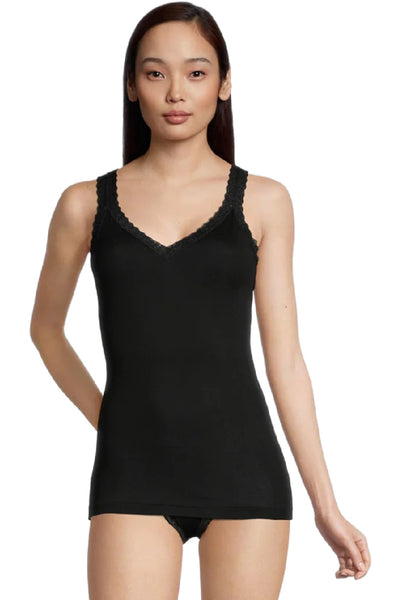 Oscalito Filoscozia® Tank Top with leavers lace, Black (314)