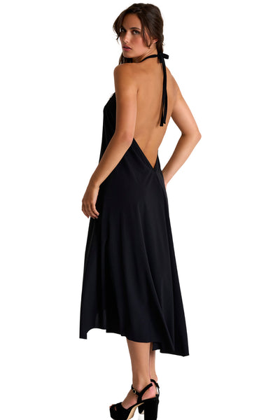 Shan Elizabeth Halter Dress, Black (42630-67)