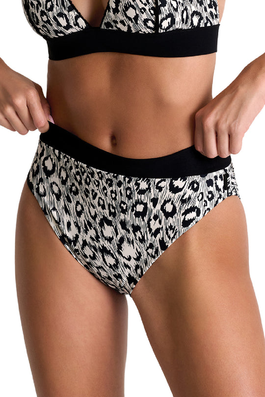 Shan Signature High-Waist Bikini Bottom, Leo (42660-37)