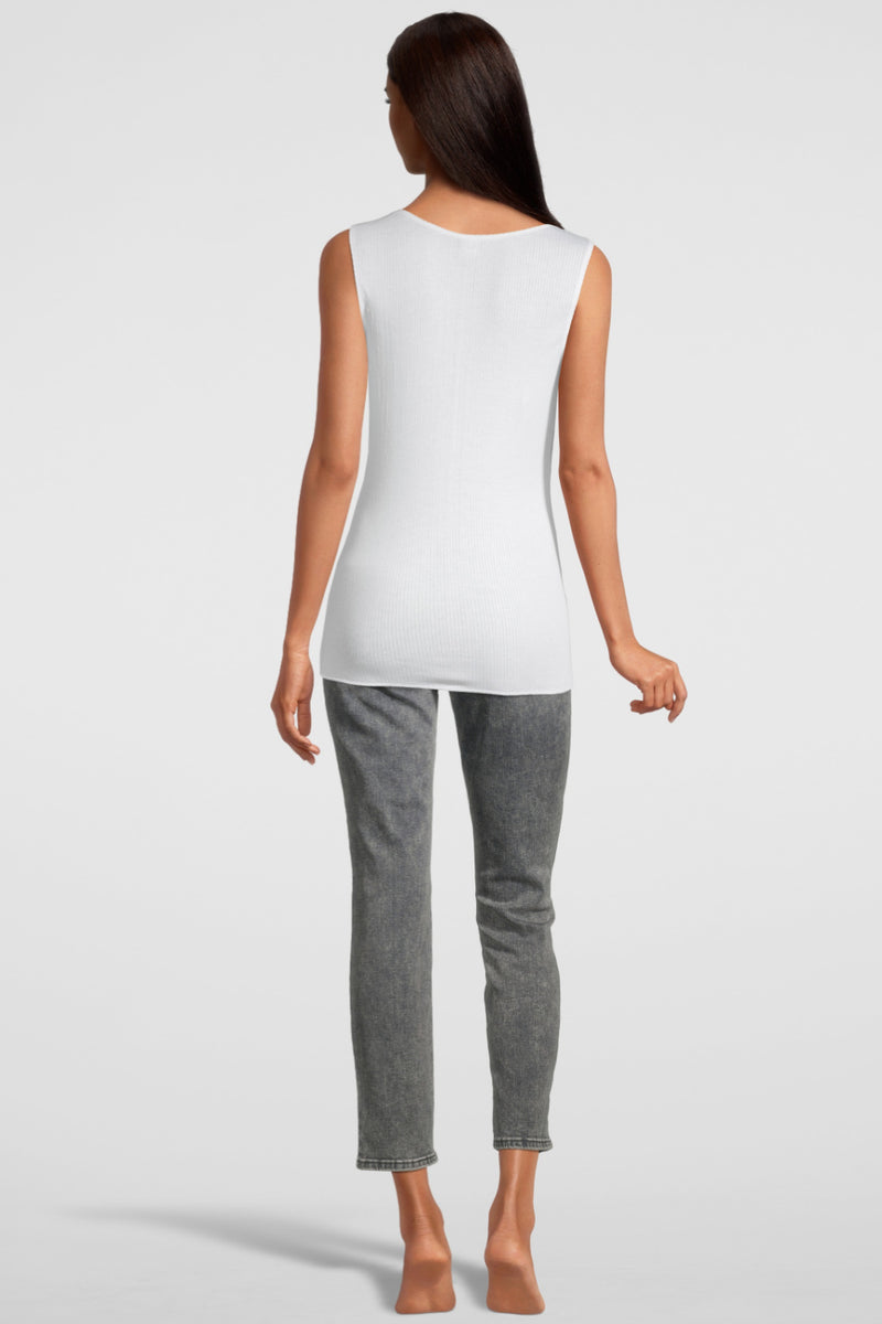 Oscalito Termotex® Tank Top with Satin Edging, White (440)