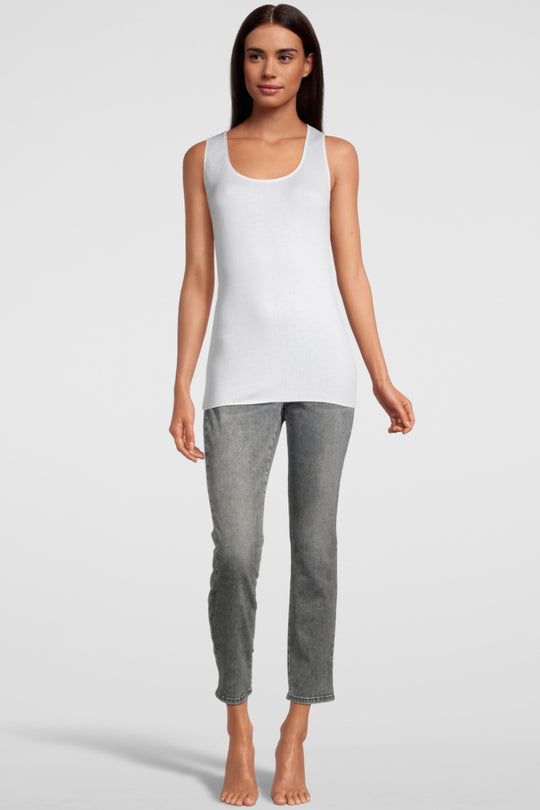 Oscalito Termotex® Tank Top with Satin Edging, White (440)