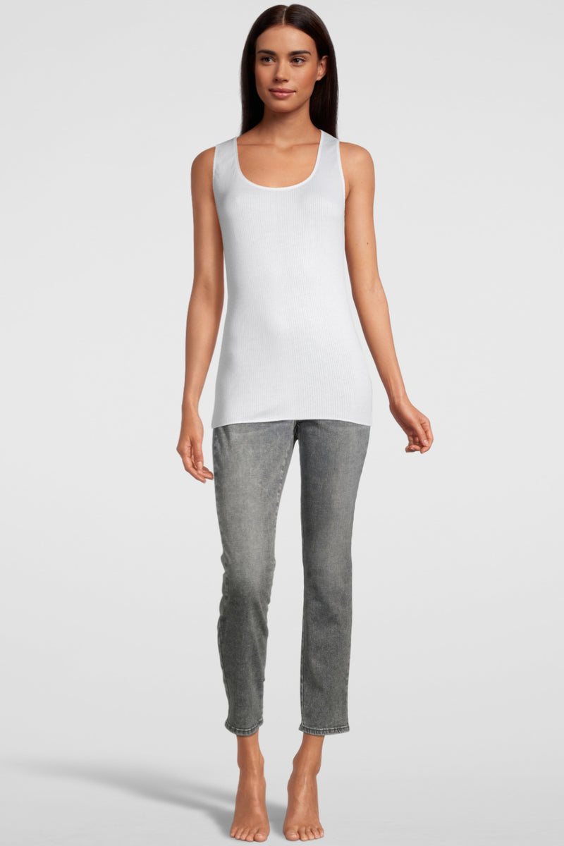 Oscalito Termotex® Tank Top with Satin Edging, White (440)