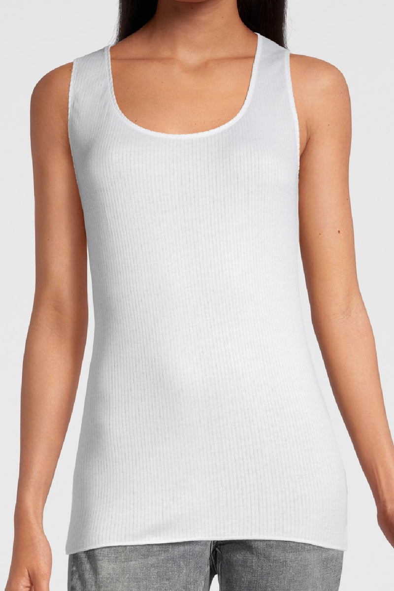 Oscalito Termotex® Tank Top with Satin Edging, White (440)