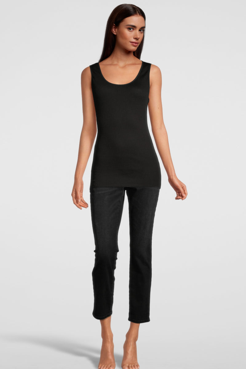 Oscalito Termotex® Tank Top with Satin Edging, Black (440)