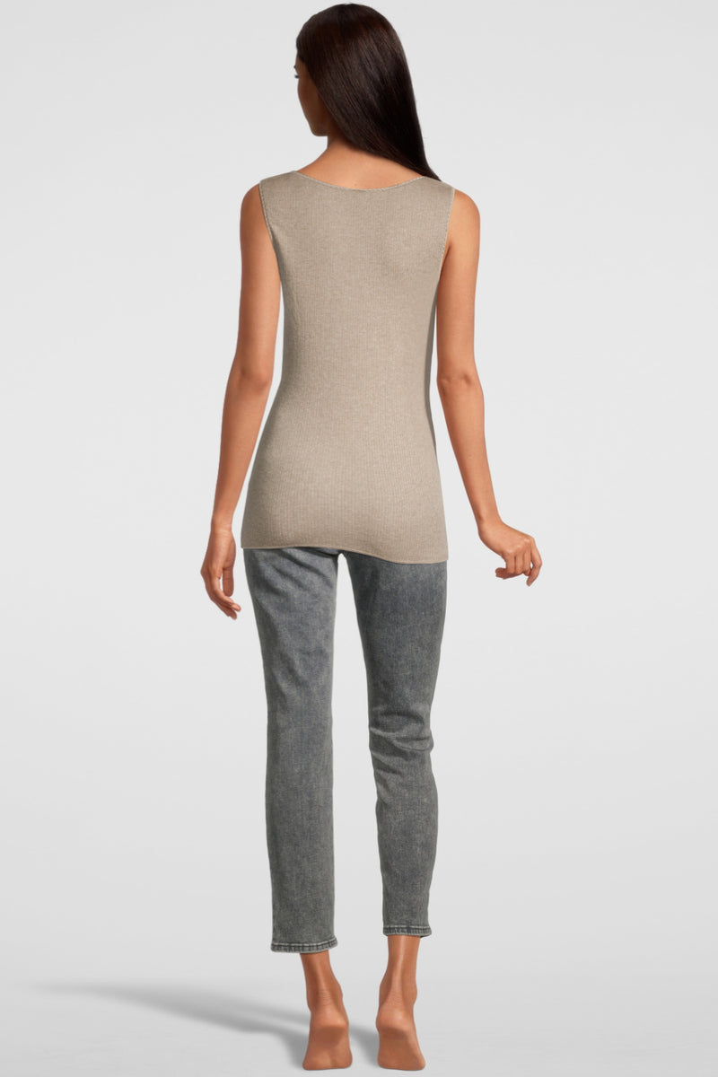 Oscalito Termotex® Tank Top with Satin Edging, Noisette (440)