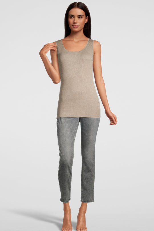 Oscalito Termotex® Tank Top with Satin Edging, Noisette (440)