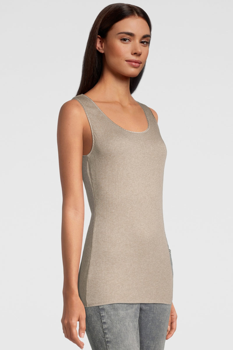 Oscalito Termotex® Tank Top with Satin Edging, Noisette (440)