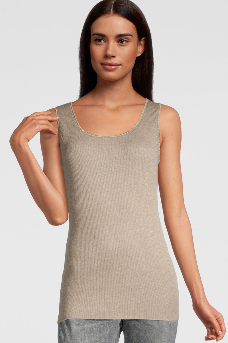Oscalito Termotex® Tank Top with Satin Edging, Noisette (440)