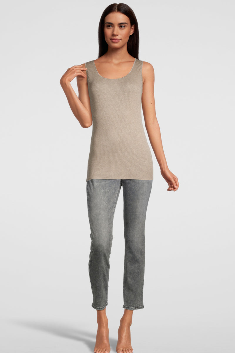 Oscalito Termotex® Tank Top with Satin Edging, Noisette (440)