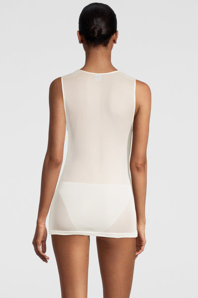 Oscalito Pure Silk Tank Top with Satin Edging, Champagne (4482)