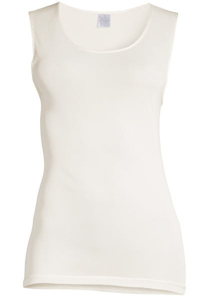 Oscalito Pure Silk Tank Top with Satin Edging, Champagne (4482)