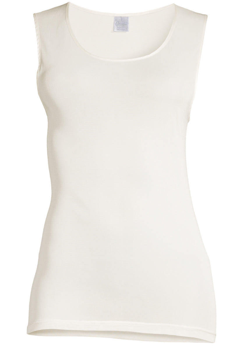 Oscalito Pure Silk Tank Top with Satin Edging, Champagne (4482)