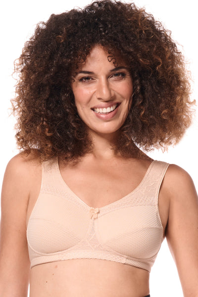 Amoena Leslie Wirefree Lymph Care Bra, Sand (44847)