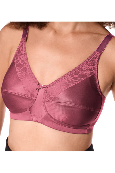 Amoena Nancy Wireless Pocketed Bra, Dark Red (45100)
