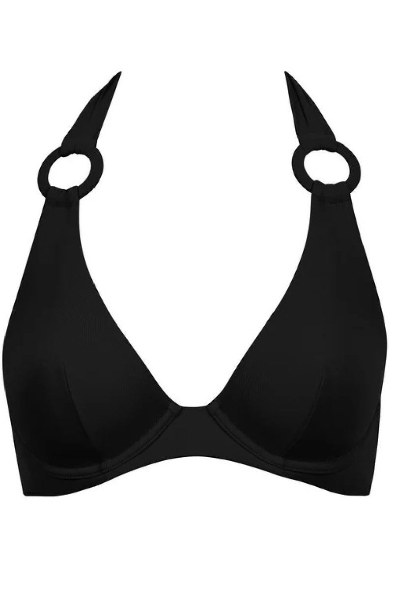 Aubade Swim Summer Essence Plunge Bikini, Black (4R12)