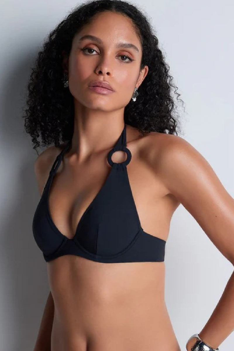 Aubade Swim Summer Essence Plunge Bikini, Black (4R12)