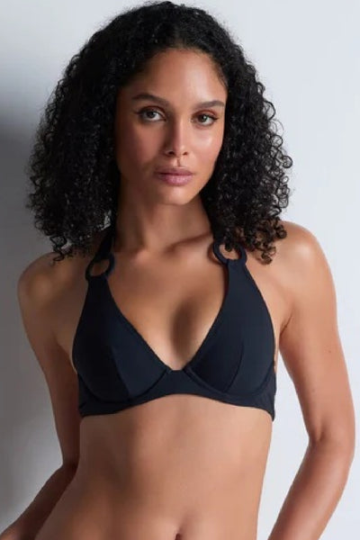 Aubade Swim Summer Essence Plunge Bikini, Black (4R12)