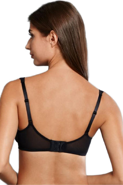 Rosa Faia Selma Underwire Spacer Bra, Black (5637)